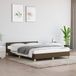 Maison Exclusive - Cadre de lit sans matelas, marron foncé, 140x200 cm, tissu