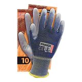 Rijst RNYPO_MELNSW10 beschermende handschoenen, melange blauw-grijs-wit, 10 afmetingen, 12 stuks