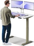 Desktronic HomeOne Zit-sta Bureau Elektrisch In Hoogte Verstelbaar, 120x60 cm Groente/Wit