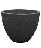 Dehner Plantenpot Stone, Ø 50 cm, hoogte ca. 39 cm, kunststof, antraciet