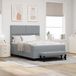 Maison Exclusive - Boxspringbed avec tête de lit, gris clair, 160 x 200 cm, rembourré