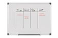Bi-Office Maya Gridded Dry Wipe Aluminium Ingelijst Dubbelzijdig Whiteboard 90x60cm