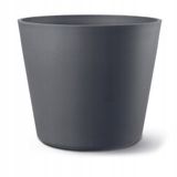 Deroma Ronde Plantenbak met Schotel, Grijs, 38 cm