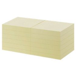 Office Depot Gerecycleerde notes Geel 76 x 76 mm 12 stuks