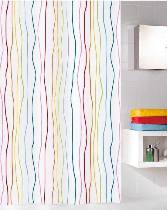 KLEINE WOLKE Jolie Douchegordijn Multicolor 120 x 200 cm