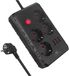 Multiprise - 4 prises 3xUSB 2500W - Prises coudées 45° - Interrupteur lumineux montage mural - 3 m