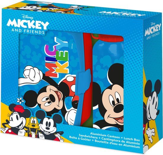 Disney Mickey Mouse lunchbox set voor kinderen - 2-delig - blauw