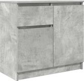 vidaXL Dressoir met lade, betongrijs, 71 x 35 x 65 cm