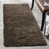 Safavieh Shaggy tapijt, SG151, geweven polypropyleen loper, mokka bruin, 62 x 240 cm