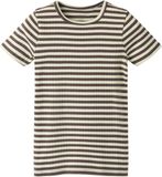 NAME IT Meisjes Blouses NKFSURAJA XSL SS TOP - Gestreept - Kort - Ronde hals - Korte mouw - 122/128