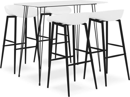 vidaXL Barset 5-delig Wit