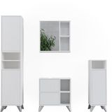 Vicco Badkamermeubelset Leano, Wit, 4-delig