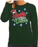 Shoppartners Bv Foute kersttrui / sweater Santa is a little drunk groen pour dames - kerstkleding / christmas outfit XL
