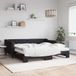 Maison Exclusive Lit gigogne extensible avec matelas, noir, 90x190 cm, tissu