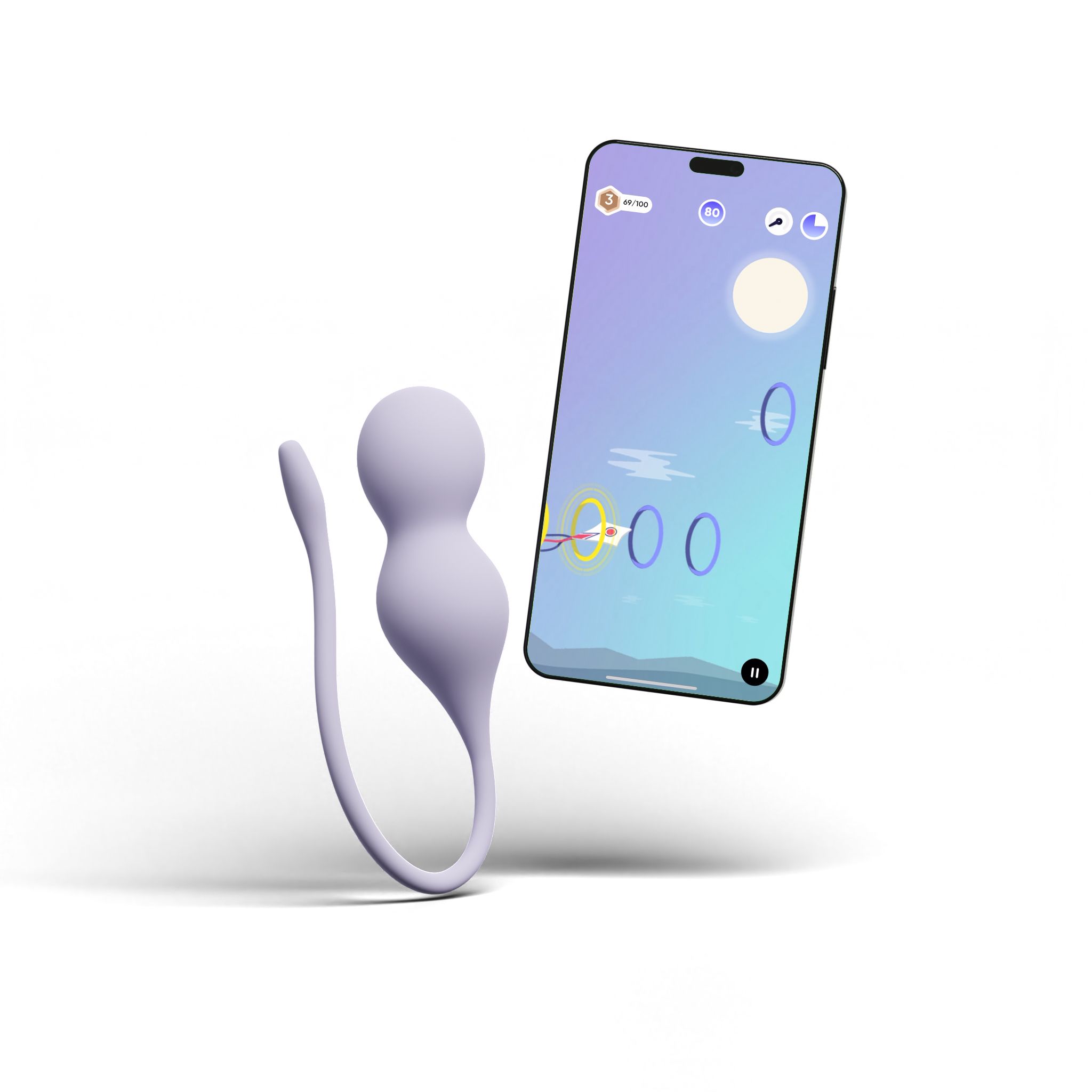 Perifit Care+ Dynamische Kegel-oefenapparaat - Lila