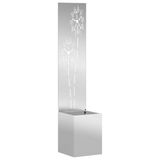 VidaXL Tuin privacy screen bloemen zilver 32 x 32 x 150 cm