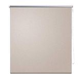 vidaXL Rolgordijn verduisterend 84,4 x 230 cm stofbreedte 80 cm beige