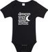Bellatio Decorations Bol Love you to the moon and back tekst baby rompertje zwart jongens en meisjes - Kraamcadeau / babyshower - Babykleding 92