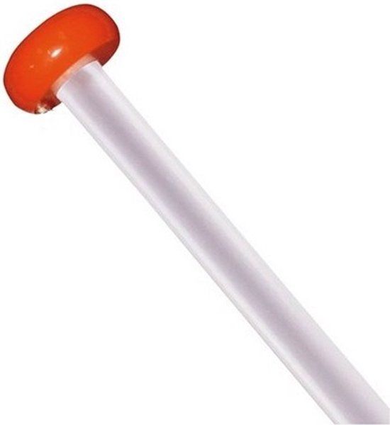 Vlaggenstok 30 x 200 cm Wit/Oranje - Kunststof - Koningsdag