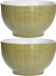 Excellent Houseware Bols à soupe/bols de service - 2x - Venice - céramique - D14 x H8 cm - vert
