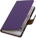 Best Cases Effen Paars Booktype Wallet Hoesje voor Sony Xperia Z5 Premium