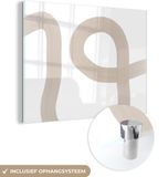 MuchoWow® Glasschilderij 80x60 cm - Abstract Pastel Acrylic Print