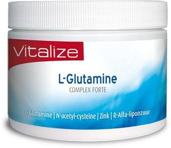 Vitalize L-Glutamine Complex Forte 200g - Vegan - Ondersteunt de normale (vet)stofwisseling