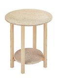 Mueblear 21000 glazen tafel rond hout zonder nagellak 50x75cm Sans Vernis