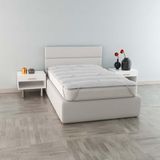 Topper MB HOME ITALY Matrasbeschermer van bamboe, gevoerd, voor eenpersoonsbed, 85 x 195 cm