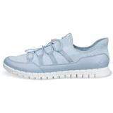 ECCO Gruuv Lite W Limestone leren dames sneakers blauw