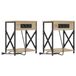 vidaXL Nachtkastje 2 stuks Sonoma eiken 41 x 31 x 51 cm Bewerkt hout