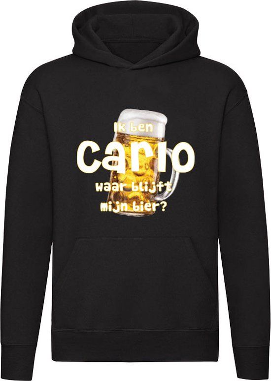 Ik ben Carlo, waar blijft mijn bier Hoodie - Zwart - 4XL