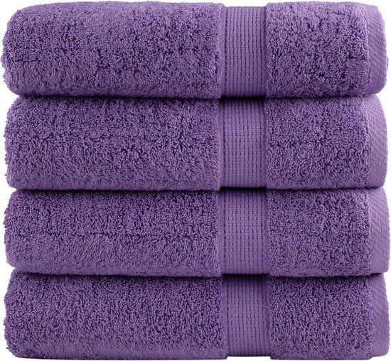 vidaXL Badhanddoeken SOLUND 4 stuks 600 g/m² 70x140 cm Paars