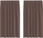 vidaXL Rideaux voile à nouettes 2 pièces marron
