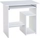 HOMCOM computerbureau - spaanplaat - 80x45x75cm - wit