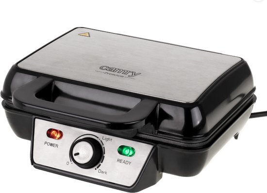 Camry Wafelijzer - Wafelmaker - 1600W - Zwart