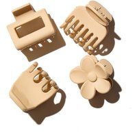 Hairlust Small Claw Hair Clips, 4-Pack, Black