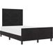 Lit Double Lit Adulte Lit À Ressorts Avec Tête De Lit Noir 120 X 190 Cm Velours