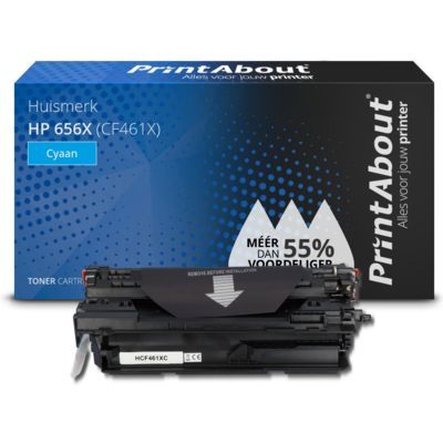 PrintAbout Huismerk HP 656X (CF461X) Cyaan Toner - Hoge capaciteit