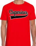 Bellatio Decorations Foute party t-shirt heren - Superieur - rood - carnaval M