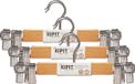 Kipit - Hangers voor broeken/rokken - Set van 9 stuks - Lichtbruin - 28 cm