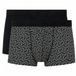 HOM - Tom Boxer Briefs H01 2pack - Black/Black print - mannen - 2XL