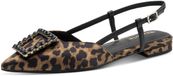 Tamaris - Dames - Slingpumps - Bruin - Panterprint - Sleehak - Synthetisch/Textiel - Rubber - Maat 36