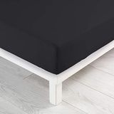 douceur d'intérieur Hoeslaken Jersy Charbon 90 x 190 cm