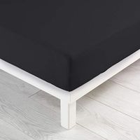 douceur d'intérieur Hoeslaken Jersy Charbon 90 x 190 cm