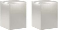 vidaXL Plantenstandaard 2 stuks zilver 30 x 30 x 40 cm Staal