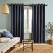 Catherine Lansfield Garen Geverfd Katoen Chambray 46x54 Inch Ooggordijnen Twee Panelen Blauw