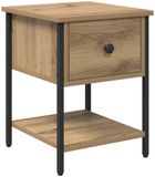 vidaXL Nachtkastje Artisan Eiken 34 x 35,5 x 45 cm Bewerkt Hout