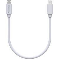 Phonillico® Kabel 20cm USB-C Lightning-oplader Wit voor iPhone 14 / 13 / 12 / 11 / SE / X / XR / 7 / 8 / 6 / 5 / AirPods