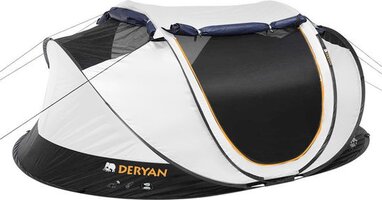 Deryan Luxe Cocoon Pop Up Tent - 2 Person - Cream